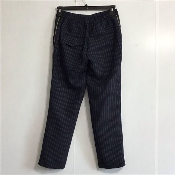 Zadig & Voltaire Navy Myrtille Porta Stripes Pull-On Pants New With Tag Size 38 - Picture 3 of 13